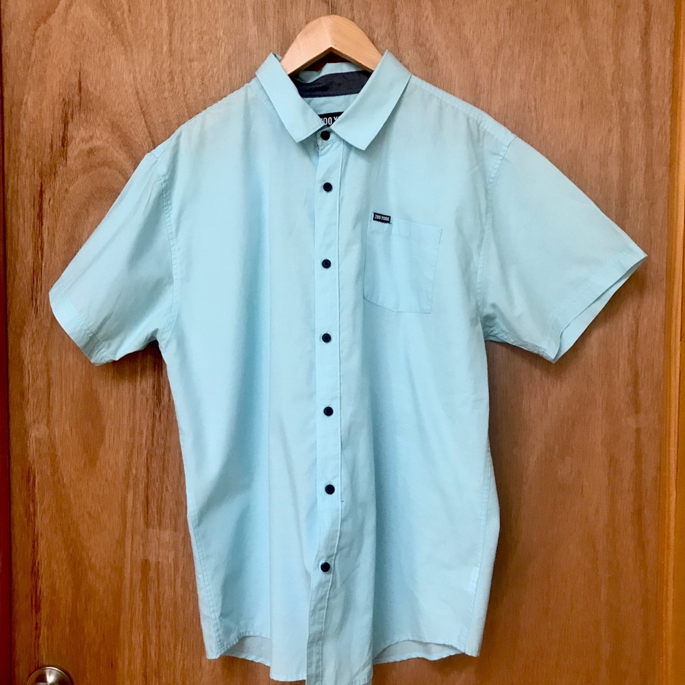 Men’s Light Blue Casual Button Down Shirt